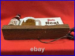 Vintage Piels Real Draft Advertising Bar Display Bubbler Sign Working