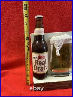 Vintage Piels Real Draft Advertising Bar Display Bubbler Sign Working