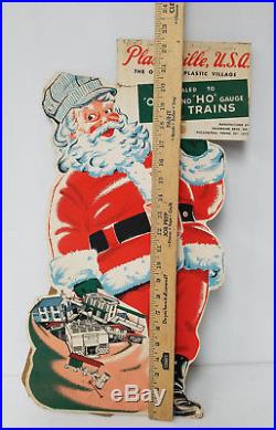 Vintage Plasticville Train Display Santa Clause Store Advertising Rare