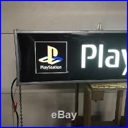 Vintage Playstation Video Game Console Light up Sign Promo Store Display 36X8