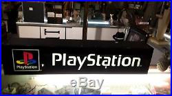 Vintage Playstation Video Game Console Light up Sign Store Display