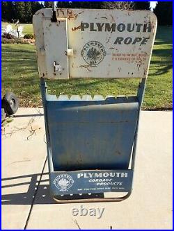 Vintage Plymouth Rope, Cordage Products Display Rack, Sign, Rare