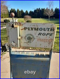 Vintage Plymouth Rope, Cordage Products Display Rack, Sign, Rare