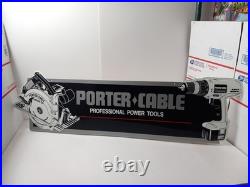 Vintage Porter-Cable Metal Embossed Sign Hardware Display Advertising RARE