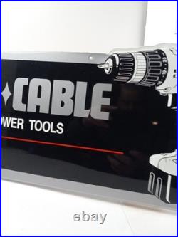 Vintage Porter-Cable Metal Embossed Sign Hardware Display Advertising RARE