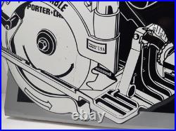 Vintage Porter-Cable Metal Embossed Sign Hardware Display Advertising RARE