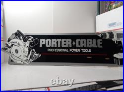 Vintage Porter-Cable Metal Embossed Sign Hardware Display Advertising RARE