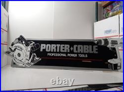 Vintage Porter-Cable Metal Embossed Sign Hardware Display Advertising RARE