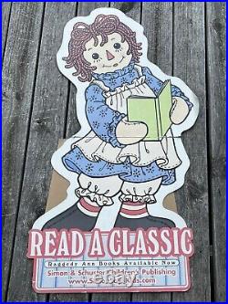 Vintage Promotional Raggedy Ann Book Store Standee Cardboard Cutout (4ft Tall)