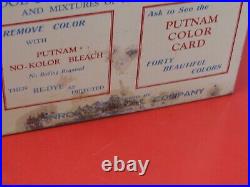 Vintage Putnam Dye Metal General Store Dye Display Cabinet