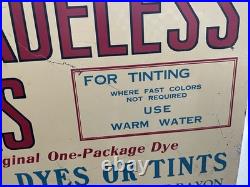 Vintage Putnam Fadeless Dyes Antique Store Countertop Display Advertising Tin