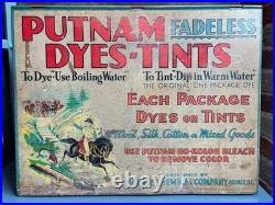 Vintage Putnam Fadeless Dyes Display Case