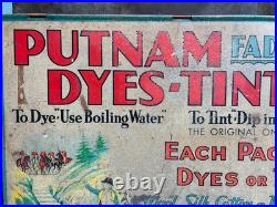 Vintage Putnam Fadeless Dyes Display Case
