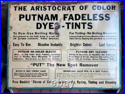 Vintage Putnam Fadeless Dyes Display Case