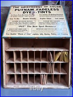 Vintage Putnam Fadeless Dyes Display Case