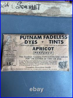 Vintage Putnam Fadeless Dyes Display Case