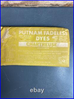 Vintage Putnam Fadeless Dyes Display Case
