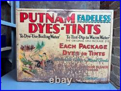 Vintage Putnam Fadeless Dyes Display Case