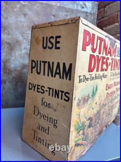Vintage Putnam Fadeless Dyes Display Case