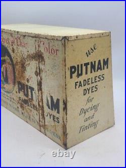 Vintage Putnam Fadeless Dyes Store Display Advertising