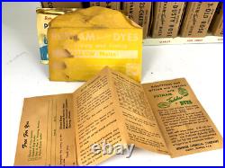 Vintage Putnam Fadeless Dyes Store Display Case Advertising w Original Dye Packs