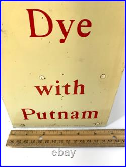 Vintage Putnam Fadeless Dyes Store Display Case Advertising w Original Dye Packs