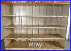 Vintage Putnam Fadeless Dyes and Tints Advertising Store Display Cabinet