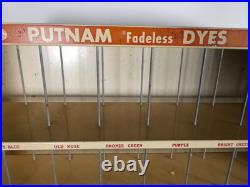 Vintage Putnam Fadeless Dyes and Tints Advertising Store Display Cabinet