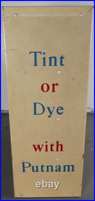 Vintage Putnam Fadeless Dyes and Tints Advertising Store Display Cabinet