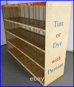 Vintage Putnam Fadeless Dyes and Tints Advertising Store Display Cabinet