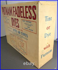 Vintage Putnam Fadeless Dyes and Tints Advertising Store Display Cabinet