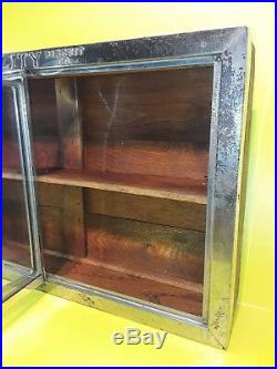 Vintage QUALITY BISCUIT CO Wooden Store Display Cabinet Milwaukee WI c. 1919