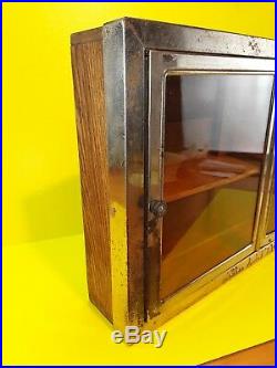 Vintage QUALITY BISCUIT CO Wooden Store Display Cabinet Milwaukee WI c. 1919