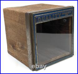 Vintage Quality Biscuit Co. Cookie Store Display Box Glass Door Antique Candy