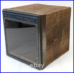 Vintage Quality Biscuit Co. Cookie Store Display Box Glass Door Antique Candy