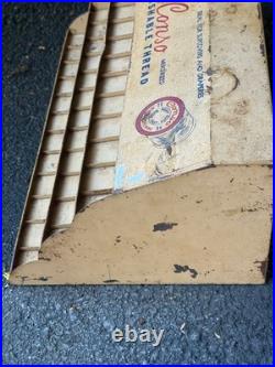 Vintage RARE, CONSO Metal Thread Store Display Box, 19x8x11
