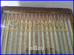 Vintage RARE Eagle Turquoise Drawing Pencil Store Display Wood Chemi-Sealed
