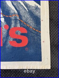 Vintage RARE Levi's Mountain Denim Promotional Store Cloth Banner Collectible