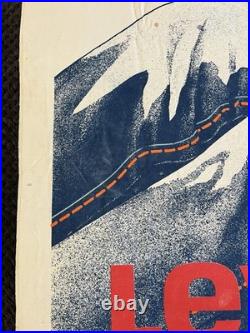 Vintage RARE Levi's Mountain Denim Promotional Store Cloth Banner Collectible