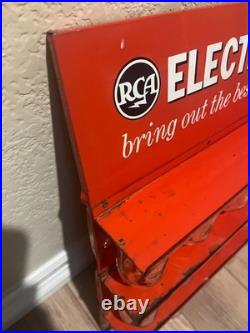 Vintage RCA Electron Tubes Metal Glass Jar Advertising Display