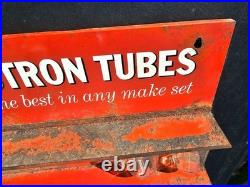 Vintage RCA Electron Tubes Store Display Rack Advertising Metal Sign 14 Jars