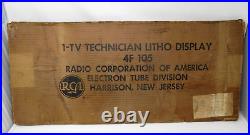 Vintage RCA TV Technician Litho Display Cardboard Advertising Large Counter