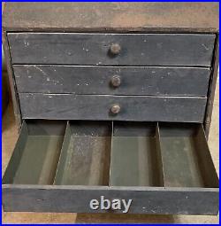 Vintage RIT Dye 6 Drawer Metal/Wood Store Display Cabinet Point Of Sale