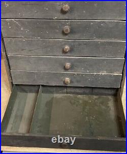 Vintage RIT Dye 6 Drawer Metal/Wood Store Display Cabinet Point Of Sale