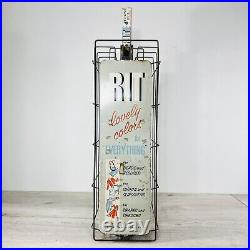 Vintage RIT Tints & Dyes Advertising General Store Display Rack Sign