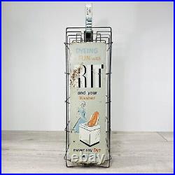 Vintage RIT Tints & Dyes Advertising General Store Display Rack Sign