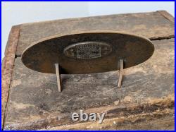 Vintage ROBIN HOOD SHOE Advertising Bronze Country Store Counter Display Sign