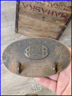 Vintage ROBIN HOOD SHOE Advertising Bronze Country Store Counter Display Sign