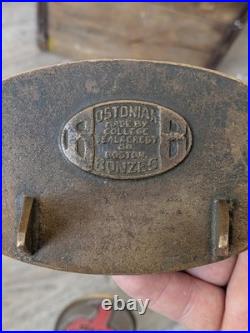 Vintage ROBIN HOOD SHOE Advertising Bronze Country Store Counter Display Sign