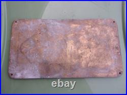 Vintage ROQUE 16. COM Brass Enamel Store Display SignAuthenticRare